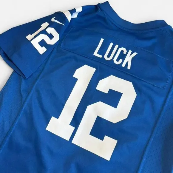 Nike Men’s M 10/12 Football Jersey Indianapolis Colts NFL Blue White - Picture 8 of 8